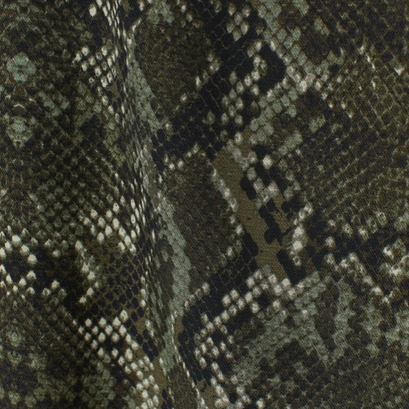 H&M Green Snakeskin Long Sleeve Shift Dress Size 2 - Picture 14 of 14